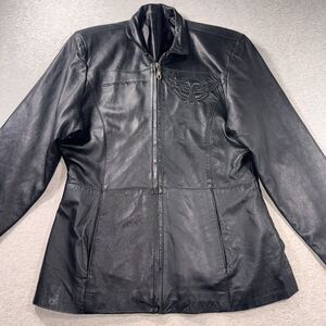 Corvette Vintage Soft Black Leather C4-5 Era No Inner Tags Ladys Med Measurement